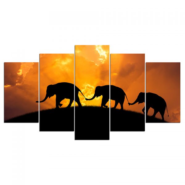 Elephant Trunk to Tail Canvas Wall Art