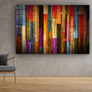 Colorful Wooden Canvas Wall Art HD