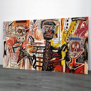 Jean Michel Basquiat art canvas print | Abstract graffiti street art | Modern artwork basquiat canvas